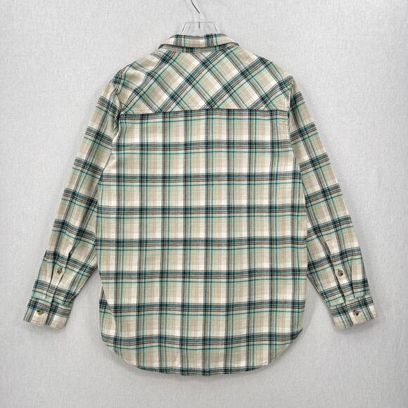 ARITZIA TNA Plaid Oversized Shirt Women S Cream Blue Fiona Button Up Shacket NEW - Picture 2 of 13